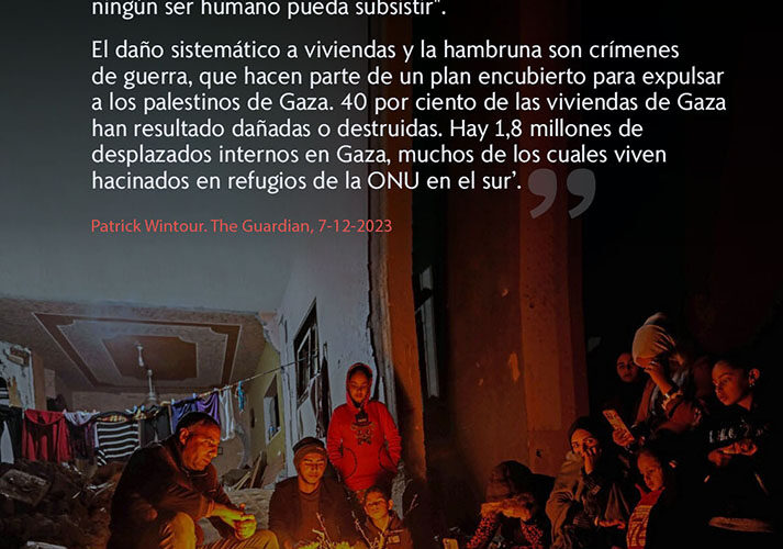 CRIMEN DE GUERRA, VOLVER GAZA INHABITABLE