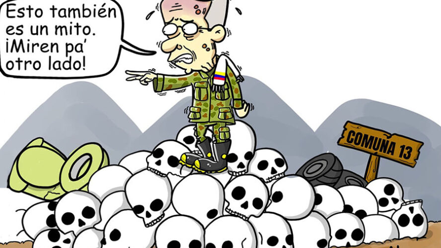 URIBE TAPA LA MASACRE DE LA COMUNA 13 DE MEDELLÍN