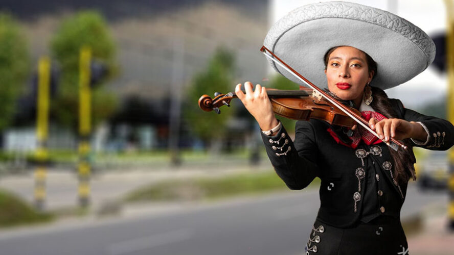 LA VIOLINISTA EN EL SEMÁFORO