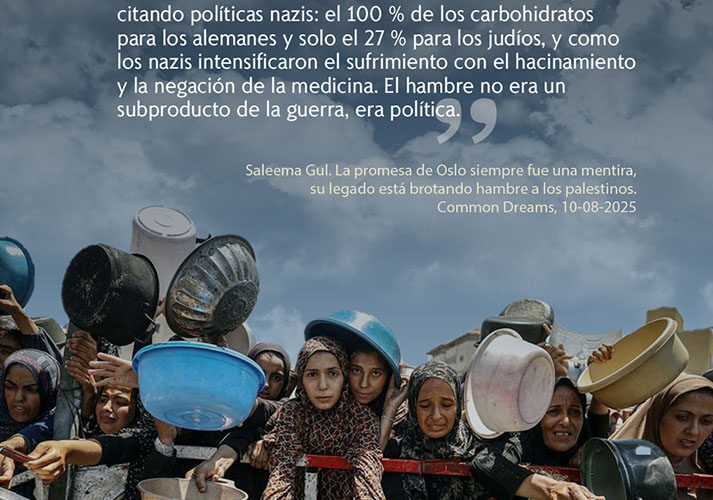 COMO LOS NAZIS, NETANYAHAU MATA CON HAMBRE