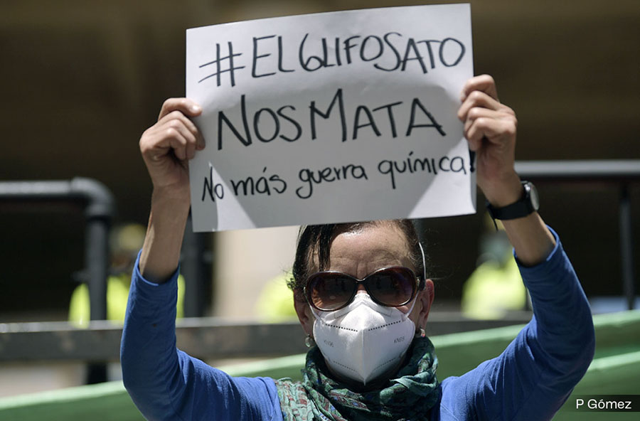 NUNCA MÁS GLIFOSATO, NUNCA MÁS PARAMILITARISMO