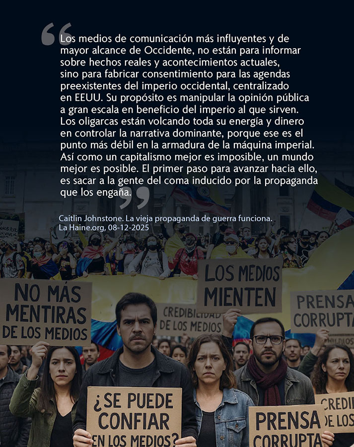 LOS GRANDES MEDIOS PROPAGANDIZAN LA NARRATIVA IMPERIAL