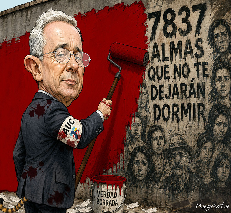LA PINTURA NO BORRA LAS MANOS MANCHADAS DE SANGRE